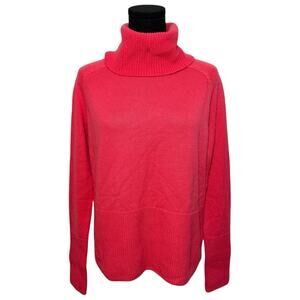 Athleta Alpine Turtleneck Sweater Merino Wool Cashmere Blend Knit Pink Size XXS